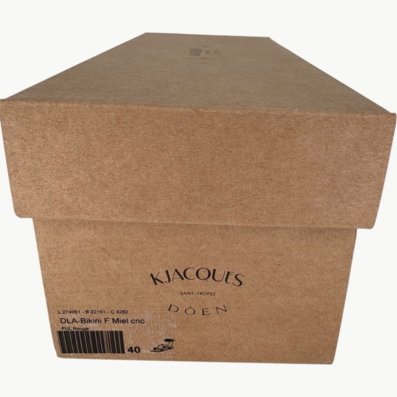 NIB DÔEN & K.Jacques Bikini Sandal | Sz 40 (9) | Rouge Vachetta (Tan) - Picture 14 of 16